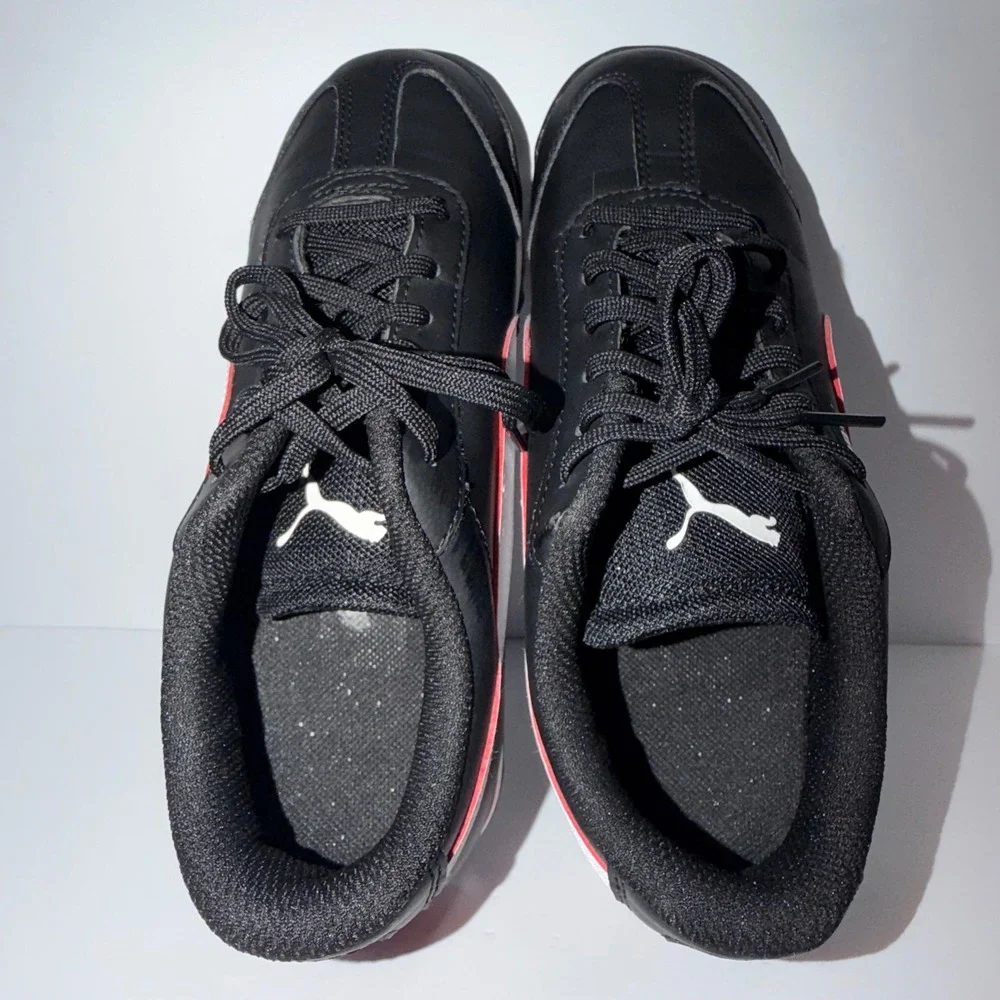 Puma Ferrari Roma‎ Kids Sneakers Black Red White Size 3.5C